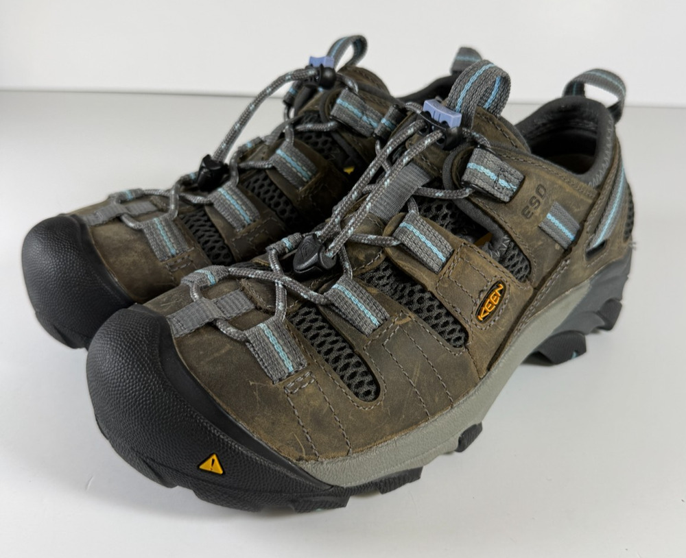 KEEN Utility Atlanta Cool ESD Steel Toe Work Shoes Women's 6.5 Gray 1007017W